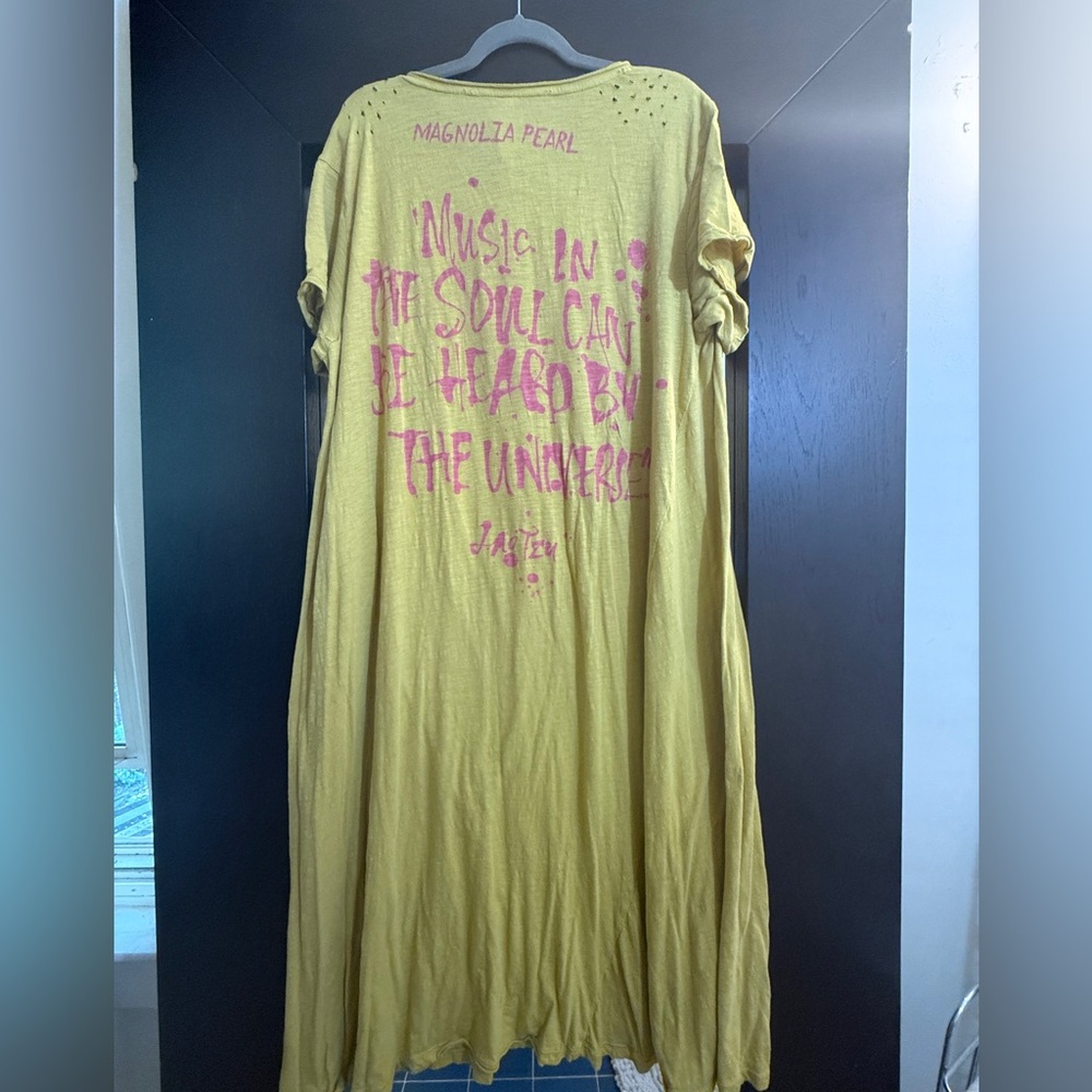 Cosmic Kitten T-Shirt Dress; Magnolia Pearl; One Size - Picture 8 of 9